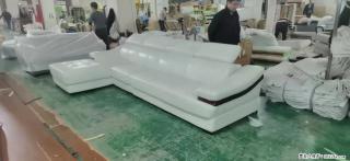 【大厂仿真皮沙发】实木框架，高回弹海绵45密度。全新包装，质量非常好，3.6米右贵妃 - 荆州28生活网 jingzhou.28life.com